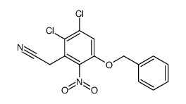 (3-benzyloxy-5,6-dichloro-2-nitrophenyl)acetonitrile Structure