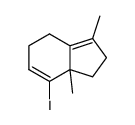 7-iodo-3,7a-dimethyl-2,4,5,7a-tetrahydro-1H-indene结构式