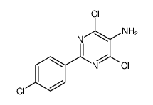 2-(4-CHLOROPHENYL)-4,6-DICHLORO-5-PYRIMIDINAMINE结构式