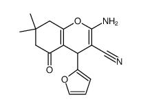 2-amino-4-(furan-2-yl)-7,7-dimethyl-5-oxo-5,6,7,8-tetrahydro-4H-chromene-3-carbonitrile结构式