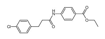 4-(p-Chlorohydrocinnamamido)benzoic acid, ethyl ester结构式