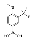 4-Methylthio-3-(trifluoromethyl)phenylboronic acid structure