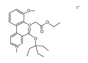 1-methyl-3-<(3-ethyl-3-pentoxy)carbonyl>-4-<2-<(ethoxycarbonyl)methoxy>-3-methoxyphenyl>pyridinium iodide结构式