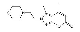 3,4-dimethyl-2-(2-morpholin-4-ylethyl)pyrano[2,3-c]pyrazol-6-one结构式