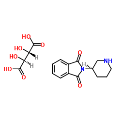 (R)-2-(PIPERIDIN-3-YL)ISOINDOLINE-1,3-DIONE (2S,3S)-2,3-DIHYDROXYSUCCINATE structure