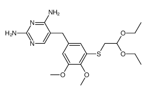 2,4-Diamino-5-(3-(2,2-diethoxyethylthio)-4,5-dimethoxybenzyl)pyrimidine Structure