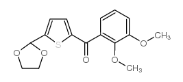 2-(2,3-DIMETHOXYBENZOYL)-5-(1,3-DIOXOLAN-2-YL)THIOPHENE structure