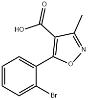 5-(2-Bromo-phenyl)-3-methyl-isoxazole-4-carboxylic acid结构式