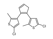 5-chloro-3-[2-(5-chloro-2-methylthiophen-3-yl)cyclopenta-1,3-dien-1-yl]-2-methylthiophene结构式