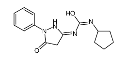 1-cyclopentyl-3-(5-oxo-1-phenyl-4H-pyrazol-3-yl)urea Structure