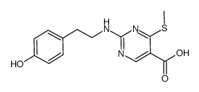 2-{[2-(4-hydroxyphenyl)ethyl]amino}-4-(methylsulfanyl)pyrimidine-5-carboxylic acid结构式