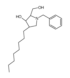 (2S,3R,4S)-1-benzyl-2-(hydroxymethyl)-4-octylpyrrolidin-3-ol Structure