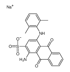 sodium 1-amino-4-(2,6-dimethylanilino)-9,10-dihydro-9,10-dioxoanthracene-2-sulphonate结构式