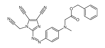 benzyl N-[4-[[4,5-dicyano-1-(cyanomethyl)-1H-imidazol-2-yl]azo]phenyl]-N-methylglycinate结构式