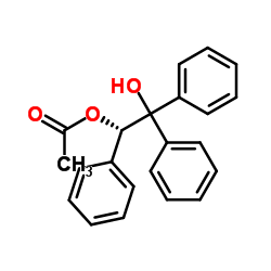 (S)-(-)-2-羟基-1,2,2-三苯基乙酸乙酯结构式