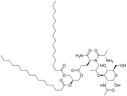 1-(N-acetylmuramyl-alanyl-isoglutaminyl)-2,3-dipalmitoyl-sn-glycerol Structure