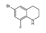 6-Bromo-8-fluoro-1,2,3,4-tetrahydroquinoline结构式