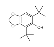 4,6-ditert-butyl-1,3-benzodioxol-5-ol结构式