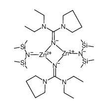 [Zn(μ-NC(N(Et)2)(NC4H8))(N(SiMe3)2)]2 Structure