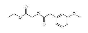 (3-Methoxy-phenyl)-acetic acid ethoxycarbonylmethyl ester Structure