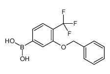 3-(Benzyloxy)-4-(trifluoromethyl)phenylboronic acid结构式