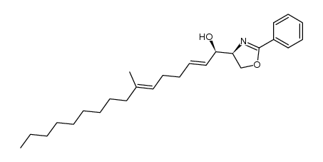 (2'E,6'E,4S,1'R)-4-(1'-hydroxy-7'-methyl-2',6'-hexadecadienyl)-2-phenyl-1,3-oxazolin-2-ene Structure