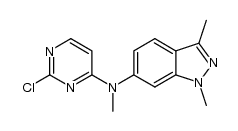 N-(2-chloro-4-pyrimidinyl)-N,1,3-trimethyl-1H-indazol-6-amine结构式