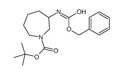 tert-butyl 3-(benzyloxycarbonylamino)azepane-1-carboxylate结构式