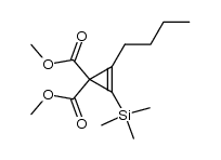 dimethyl ester of 1-butyl-2-(trimethylsilyl)cyclopropene-3,3-dicarboxylic acid结构式