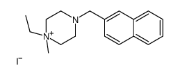 1-ethyl-1-methyl-4-(naphthalen-2-ylmethyl)piperazin-1-ium,iodide Structure