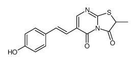 6-[(E)-2-(4-Hydroxy-phenyl)-vinyl]-2-methyl-thiazolo[3,2-a]pyrimidine-3,5-dione Structure