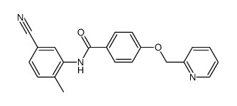 N-(5-cyano-2-methylphenyl)-4-(pyridin-2-ylmethoxy)benzamide结构式