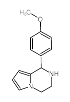 1-(4-甲氧基苯基)-1,2,3,4-四氢吡咯并[1,2-a]吡嗪结构式