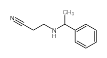 3-(1-phenylethylamino)propanenitrile structure