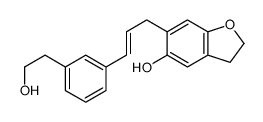 6-[3-[3-(2-hydroxyethyl)phenyl]prop-2-enyl]-2,3-dihydro-1-benzofuran-5-ol结构式