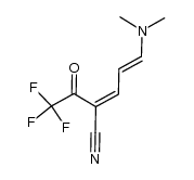 5-(dimethylamino)-2-(2,2,2-trifluoroacetyl)penta-2,4-dienenitrile结构式