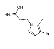 3-(4-bromo-3,5-dimethyl-1H-pyrazol-1-yl)propanamide(SALTDATA: FREE)结构式