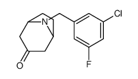 8-(3-Chloro-5-fluorobenzyl)-8-azabicyclo[3.2.1]octan-3-one结构式