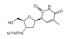 3'-azido-3'-deoxythymidine-2-14c Structure