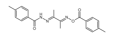 4-methyl-N'-(3-(((4-methylbenzoyl)oxy)imino)butan-2-ylidene)benzohydrazide Structure