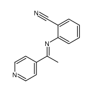 (E)-2-((1-(pyridin-4-yl)ethylidene)amino)benzonitrile结构式