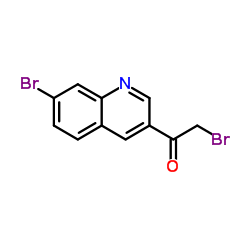 2-Bromo-1-(7-bromo-3-quinolinyl)ethanone Structure