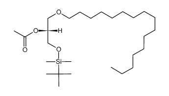 1-O-hexadecyl-2-acetyl-3-O-tert-butyldimethylsilyl-sn-glycerol Structure