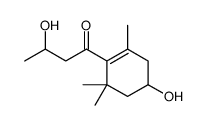 3-hydroxy-1-(4-hydroxy-2,6,6-trimethylcyclohexen-1-yl)butan-1-one Structure