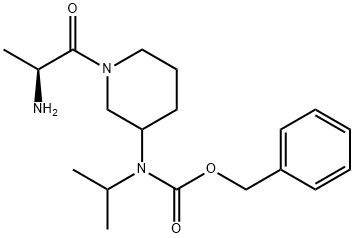 [1-((S)-2-Amino-propionyl)-piperidin-3-yl]-isopropyl-carbamic acid benzyl ester结构式