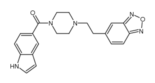 (4-(2-(benzo[c][1,2,5]oxadiazol-5-yl)ethyl)piperazin-1-yl)(1H-indol-5-yl)methanone结构式