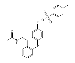 (2-(2-acetamidoethyl)phenyl)(4-fluorophenyl)iodonium p-toluenesulfonate Structure