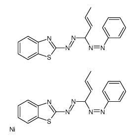 1,3-benzothiazol-2-yl(1-phenyldiazenylbut-2-enyl)diazene,nickel结构式