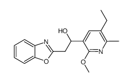 2-[2(R/S)-hydroxy-2-(2-methoxy-5-ethyl-6-methylpyridin-3-yl)ethyl]benzoxazole结构式