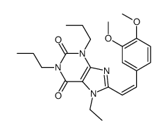 8-[(E)-2-(3,4-dimethoxyphenyl)ethenyl]-7-ethyl-1,3-dipropylpurine-2,6-dione Structure